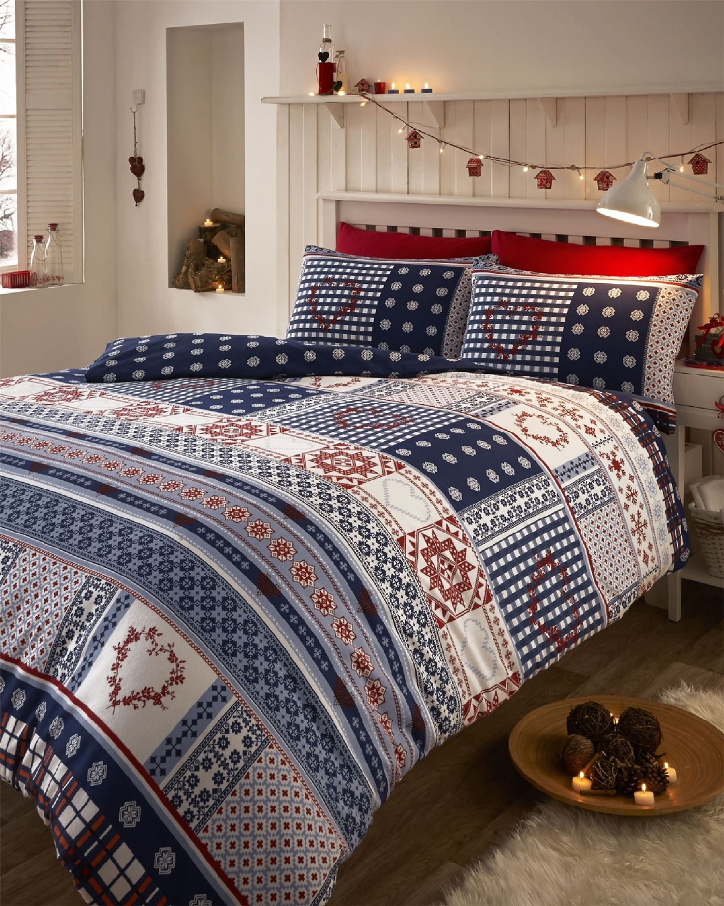 Nordic Fair Isle Scandinavian Winter Duvet Quilt Cover Bedding Set - Nordicfairislescandinavianwinterduvetquiltcover nordic fair isle scandinavian winter duvet quilt cover bedding set - nordicfairislescandinavianwinterduvetquiltcover