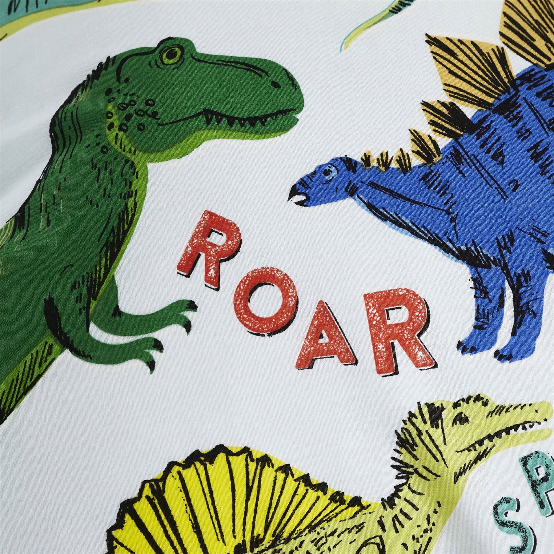 HLC Boys Girls Dinosaur Park Jurassic Green Reversible Duvet Cover Curtains - Picture 15 of 56