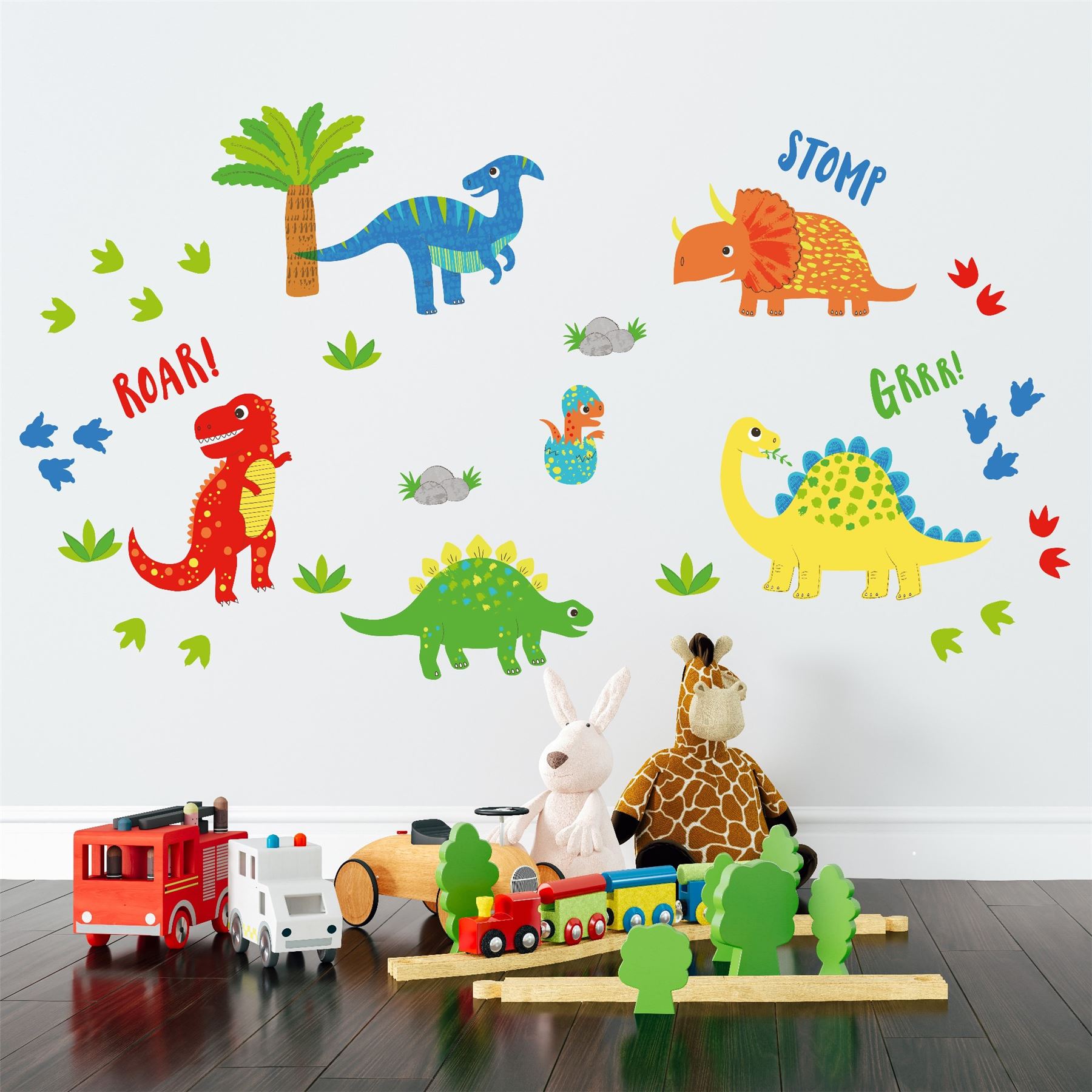 HLC Girls Boys Kids Cute Dinky Dinosaurs Duvet Cover Curtains Throw Bunting - Picture 52 of 63
