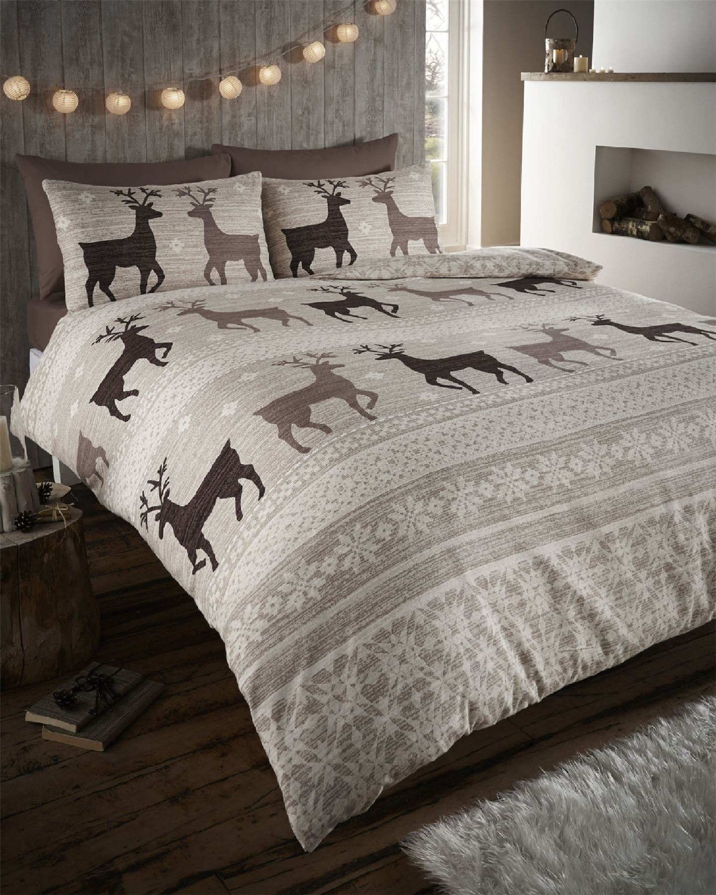 stag deer winter christmas duvet quilt cover bedding set ebay winter sheet set