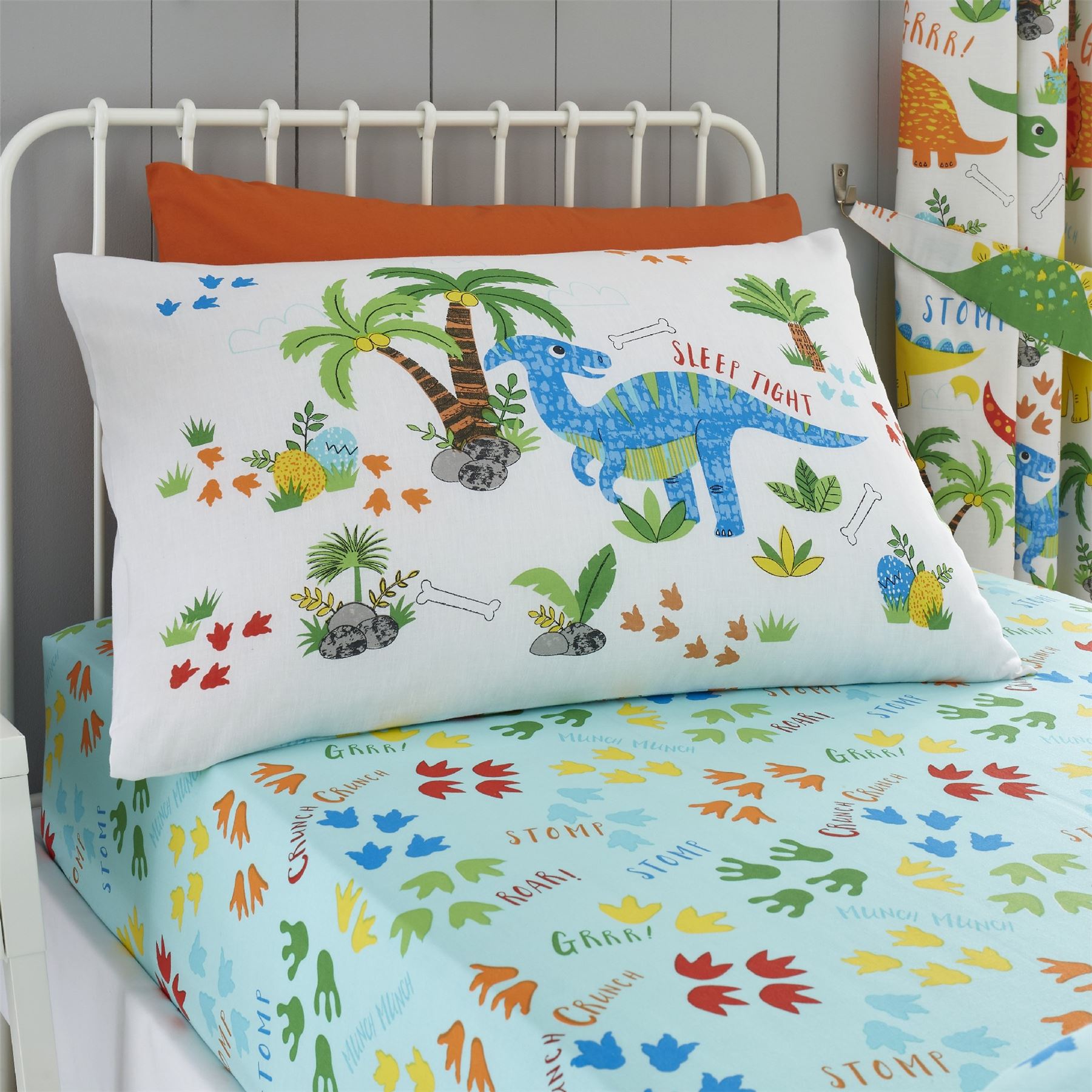 HLC Girls Boys Kids Cute Dinky Dinosaurs Duvet Cover Curtains Throw Bunting - Picture 37 of 63