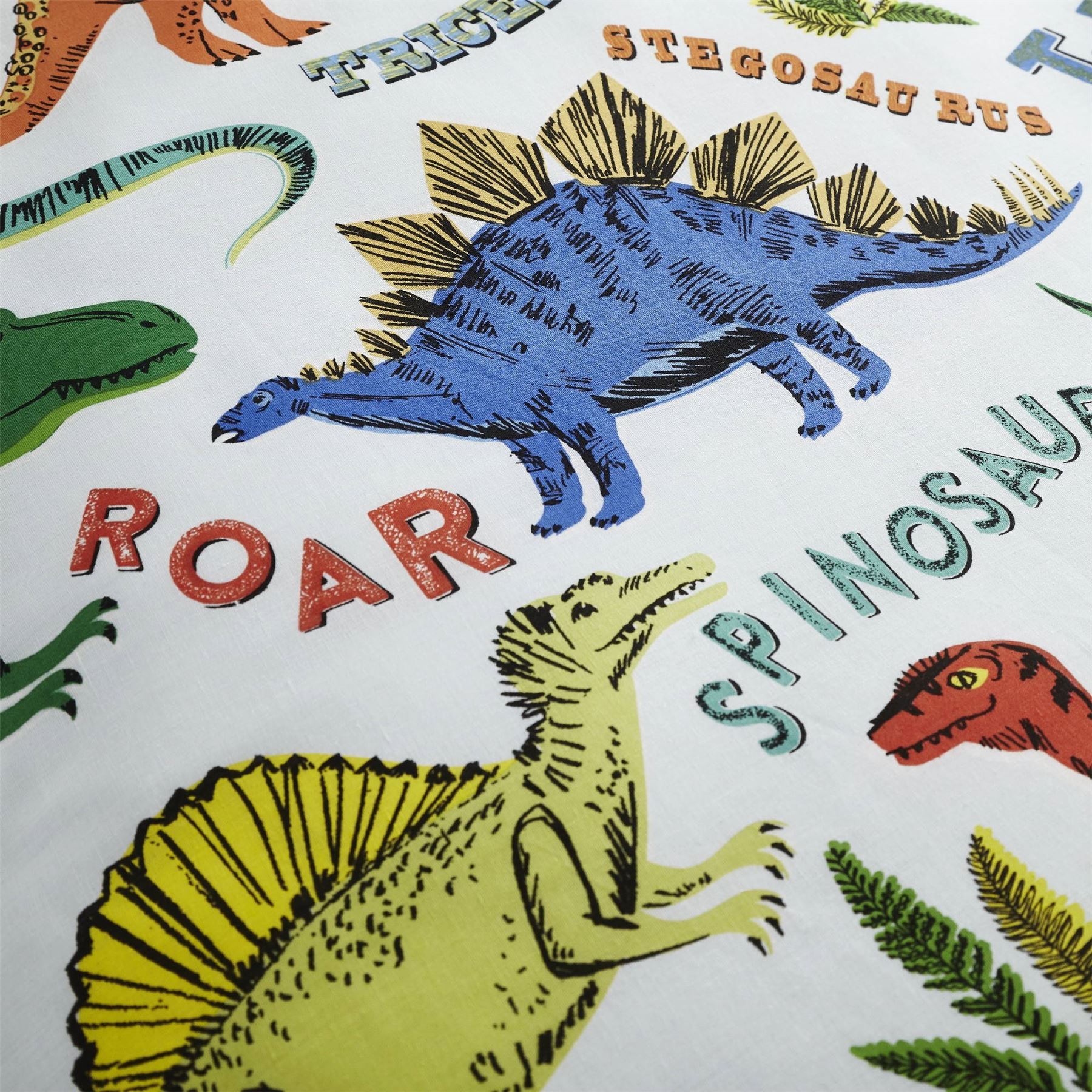 HLC Boys Girls Dinosaur Park Jurassic Green Reversible Duvet Cover Curtains - Picture 13 of 56
