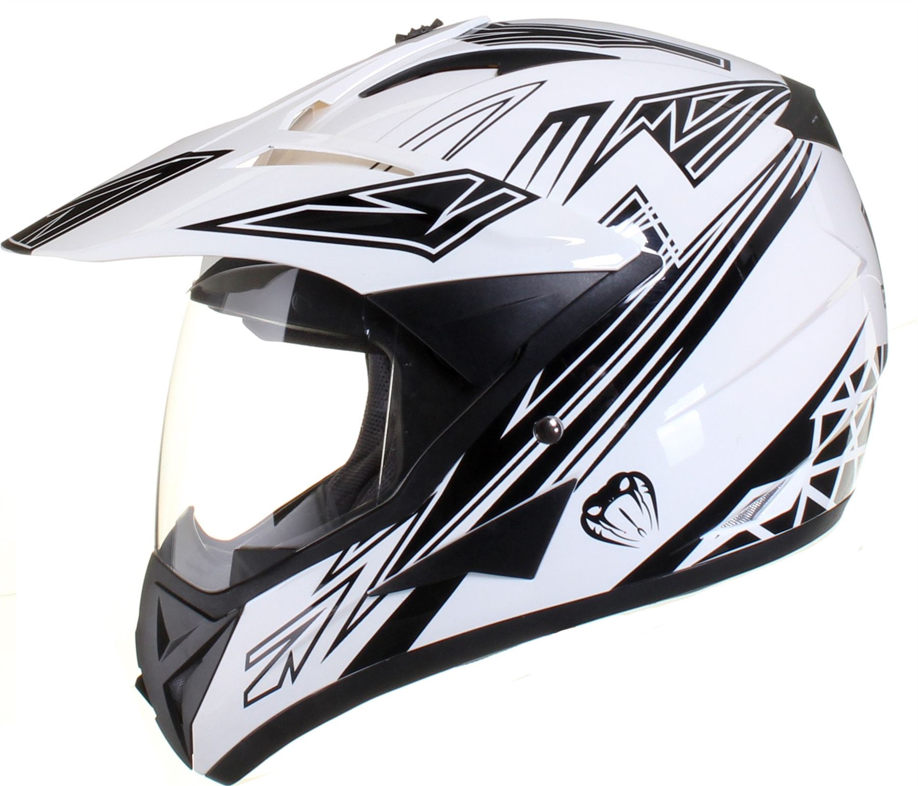 DUAL SPORT Motocross Adventure Crash HELMET with VISOR Road Legal