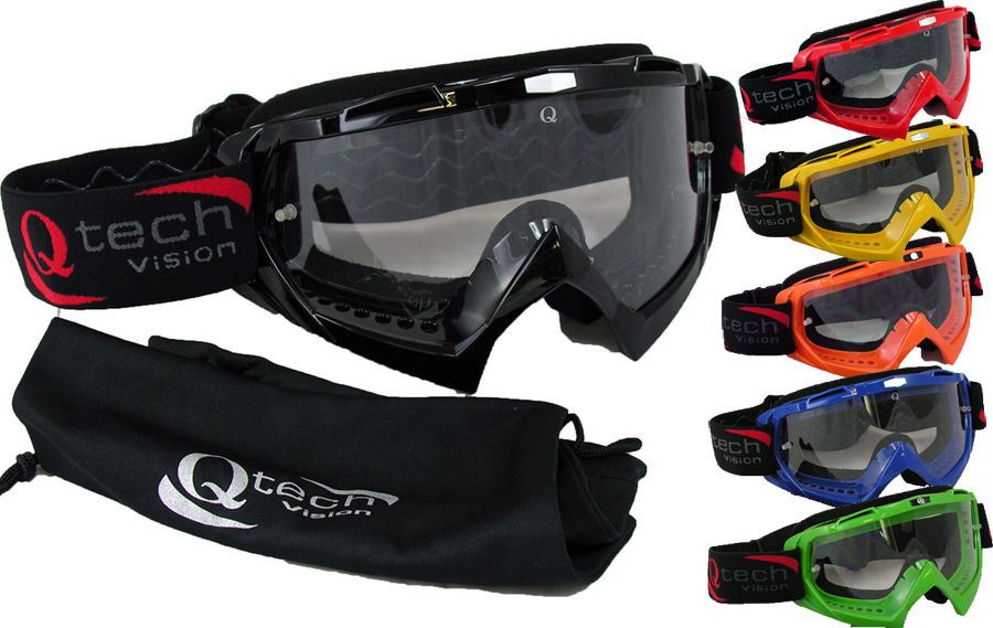 TEAR OFF GOGGLES by Qtech for MOTOCROSS Trials ENDURO Helmet FREE