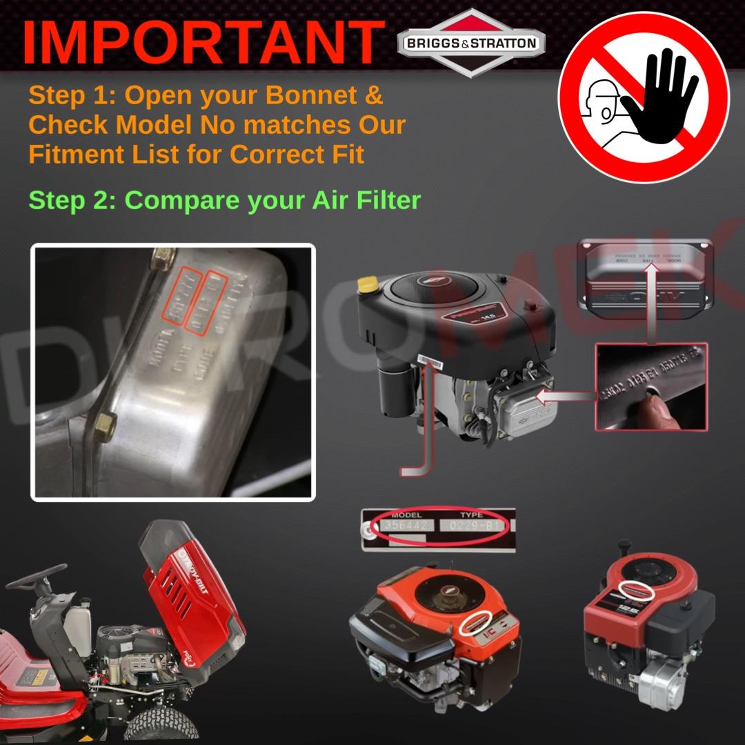 2 Filtri Aria Pro Chaser Per Motore Briggs & Stratton Intek 190 (5.5-6 CV) – Per Idropulitrici