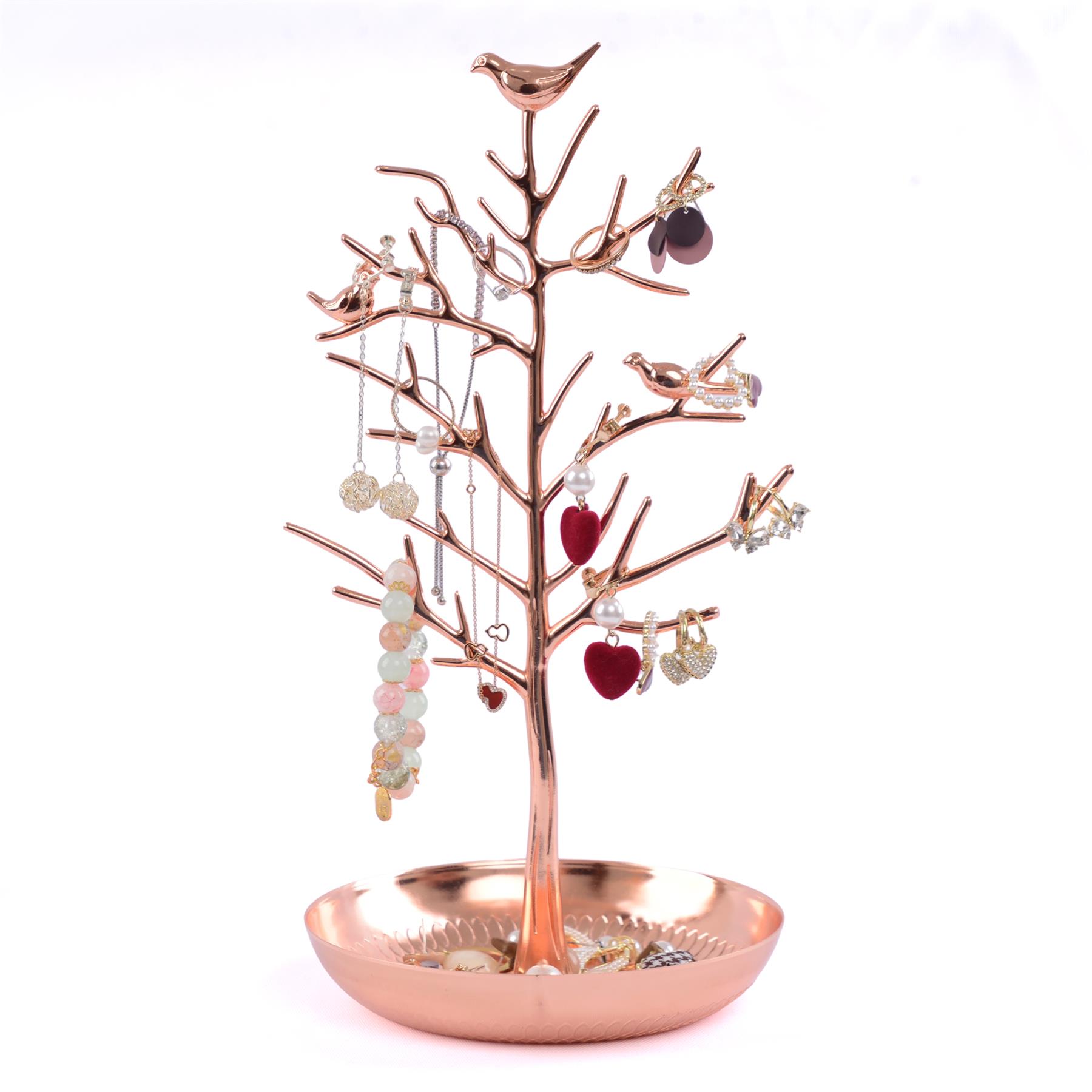 Albero Porta Gioielli Portagioie Uccelli Porta Collane Organizer Gioielli - Foto 7 di 7