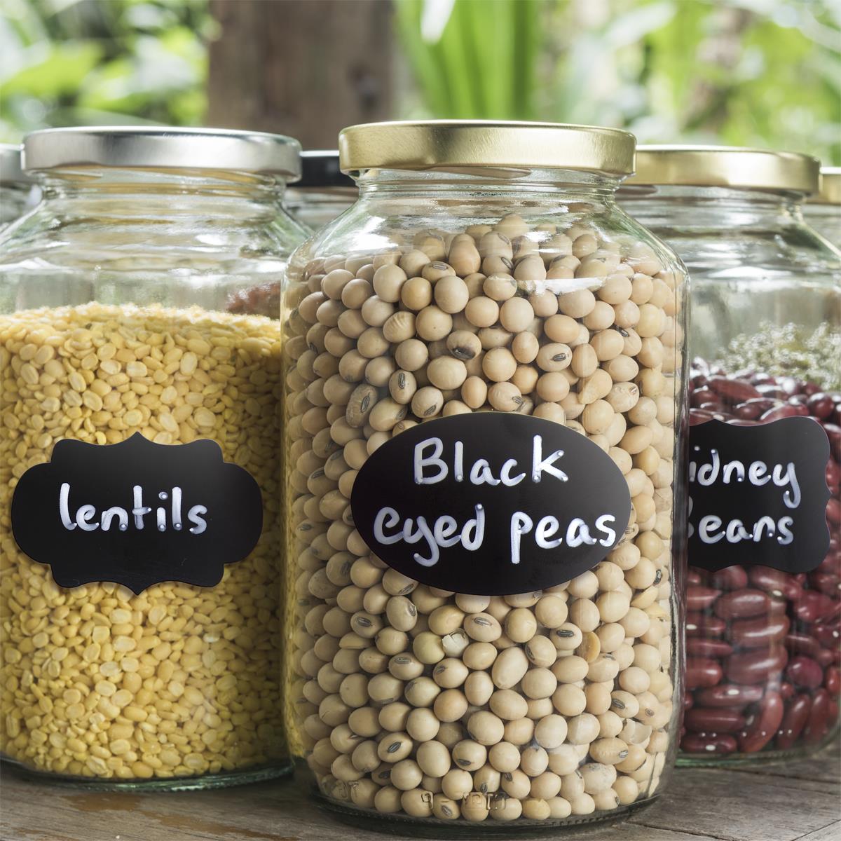 200 Reusable Chalkboard Labels Removable Blackboard Stickers Name