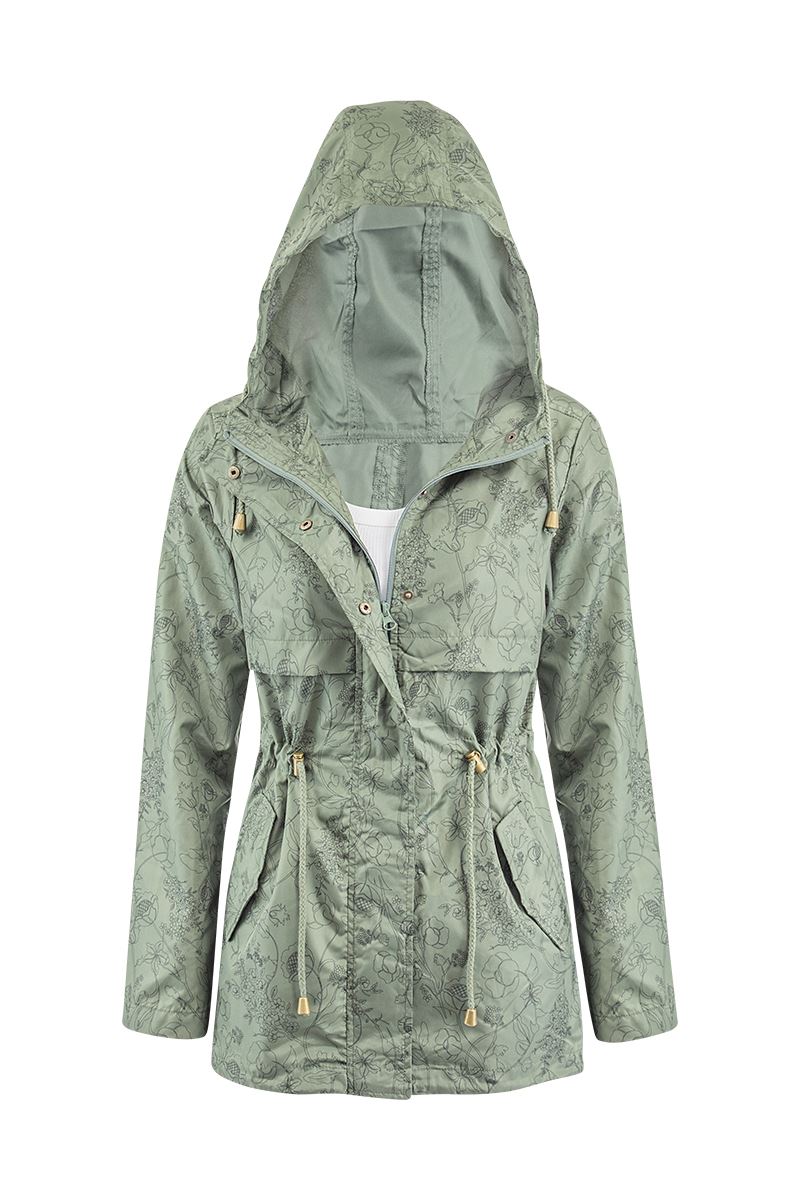 New Womens Lightweight Khaki Plus Size Graphic Fishtail Rain Parka Coat Jacket New Womens Lightweight Khaki Plus Size Graphic Fishtail Rain Parka Coat Jacket