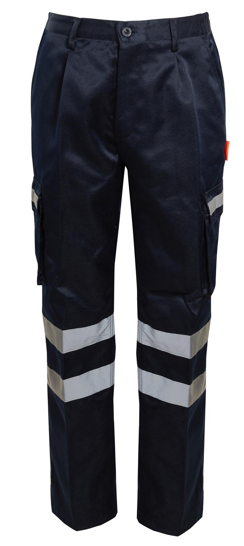 Pantalones Pantalones de trabajo de carga de seguridad para hombre Hi Vis Combat Bottoms Railwa - Imagen 3 de 20