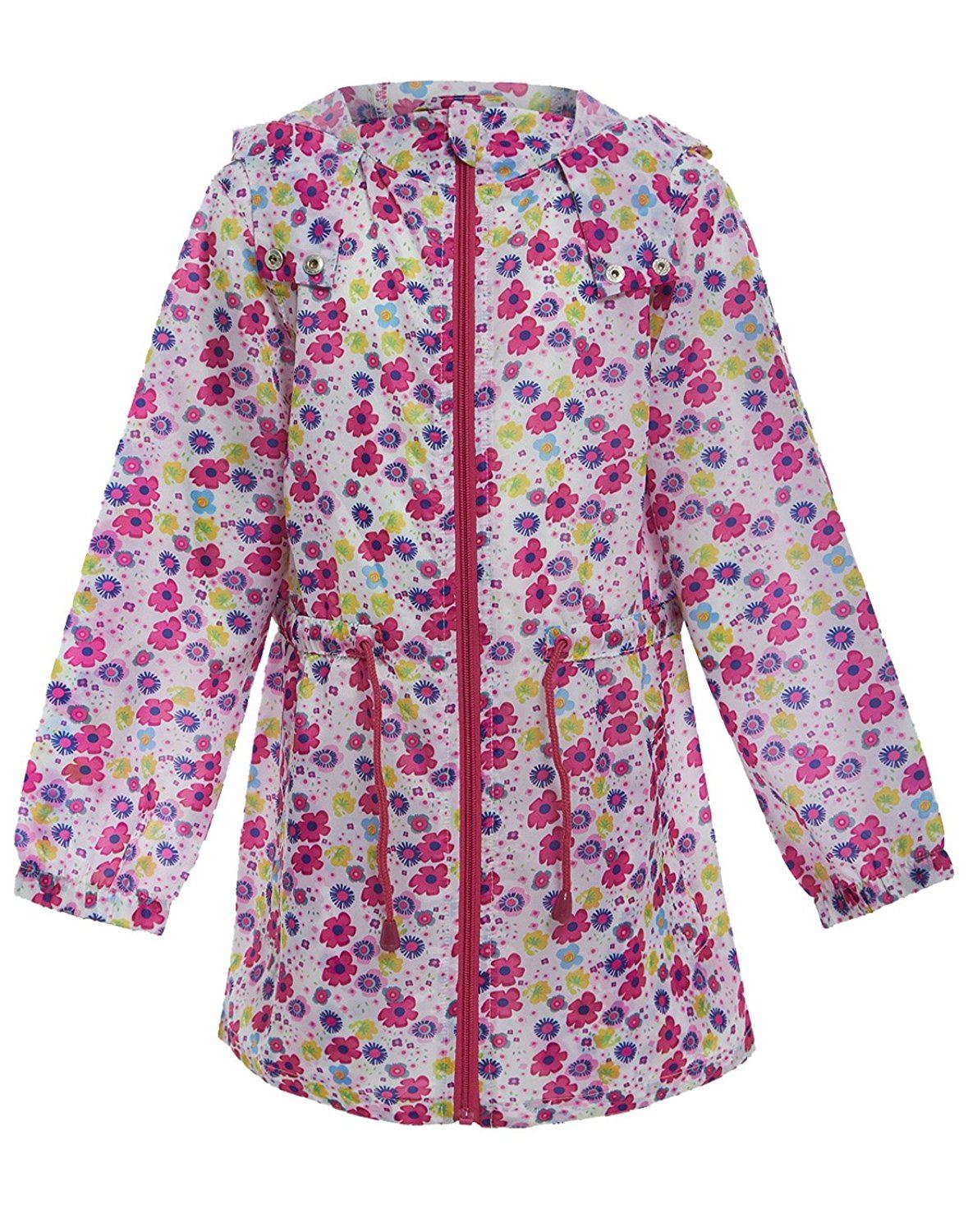 New Kid Girls Boys Printed Zip Up Hooded Jacket Coat Kagool Outdoor ...