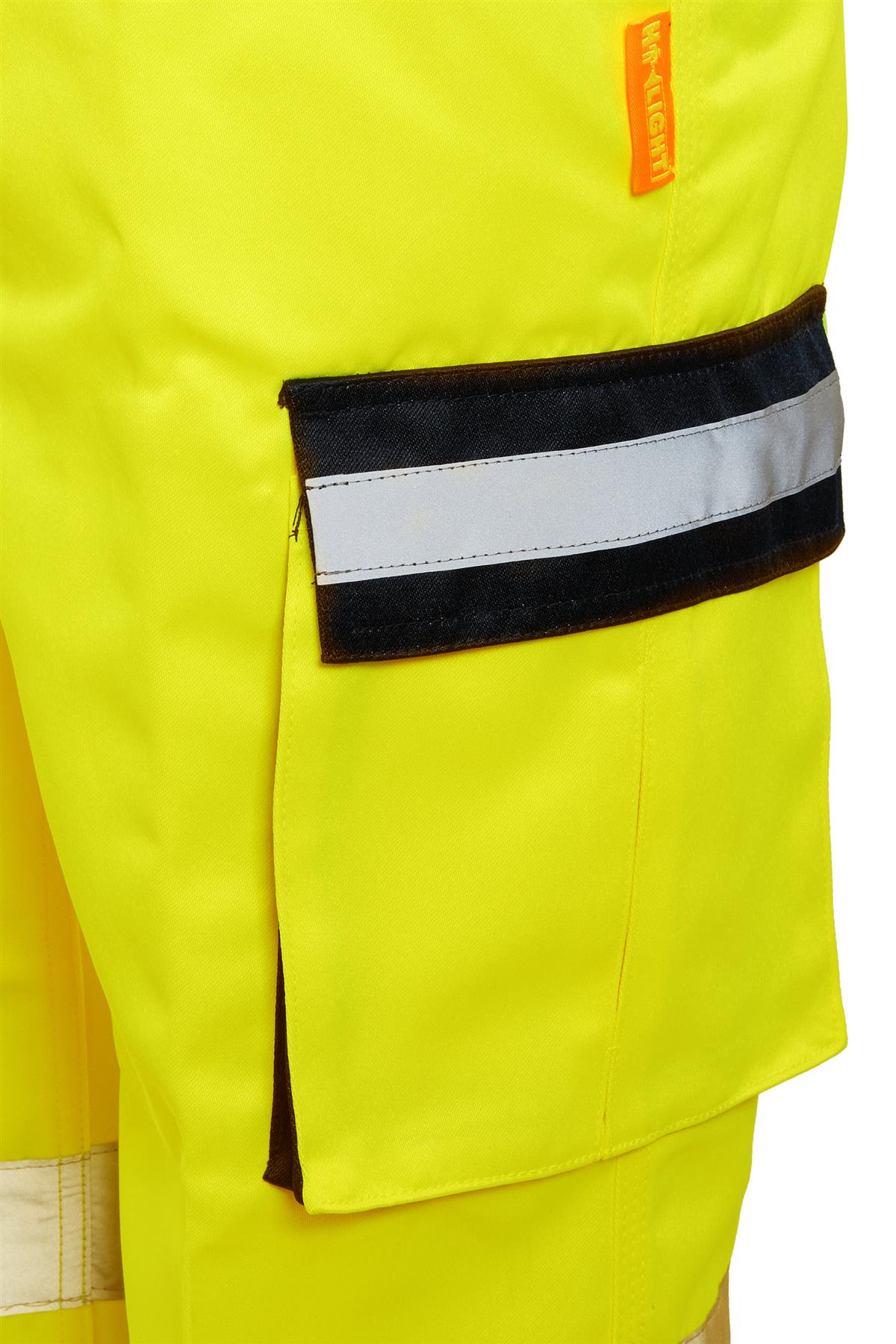 Pantalones Pantalones de trabajo de carga de seguridad para hombre Hi Vis Combat Bottoms Railwa - Imagen 19 de 20
