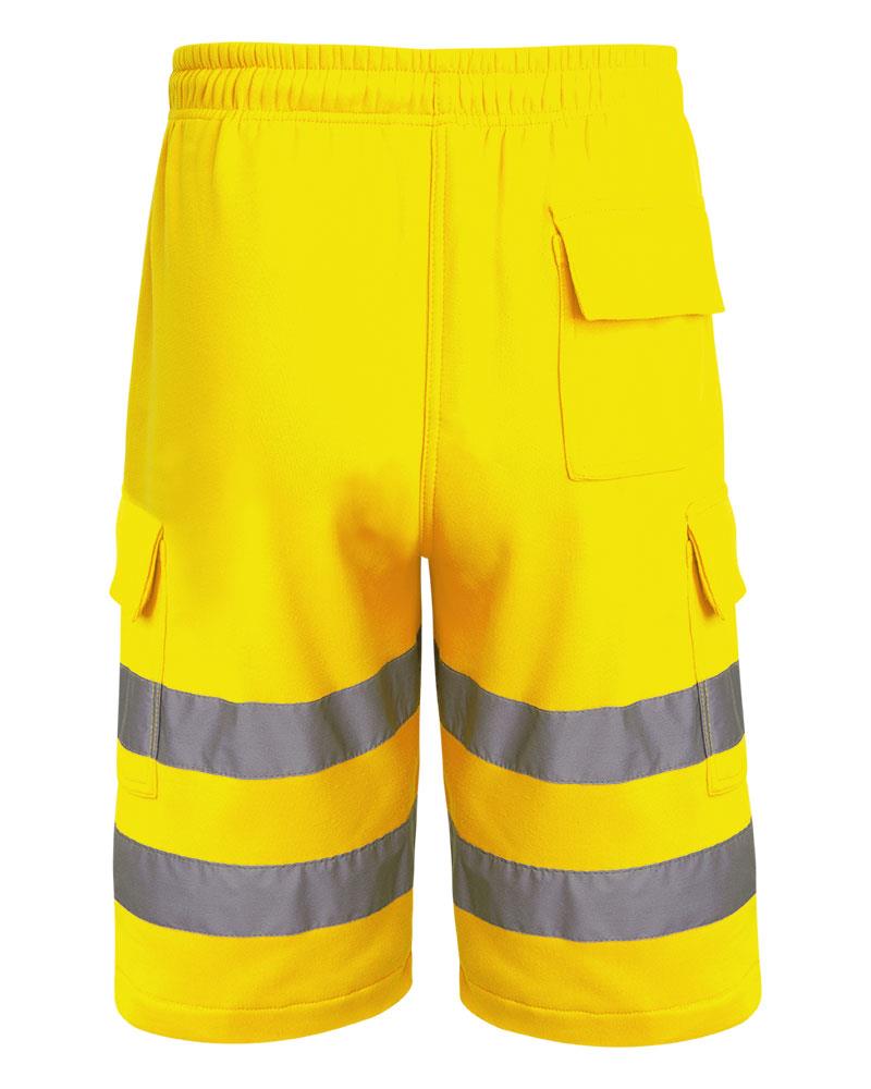 SUPERIOR HI VIZ HIGH VISIBILITY COMBAT CARGO WORKWEAR FLEECE SHORTS MULTI POCKET