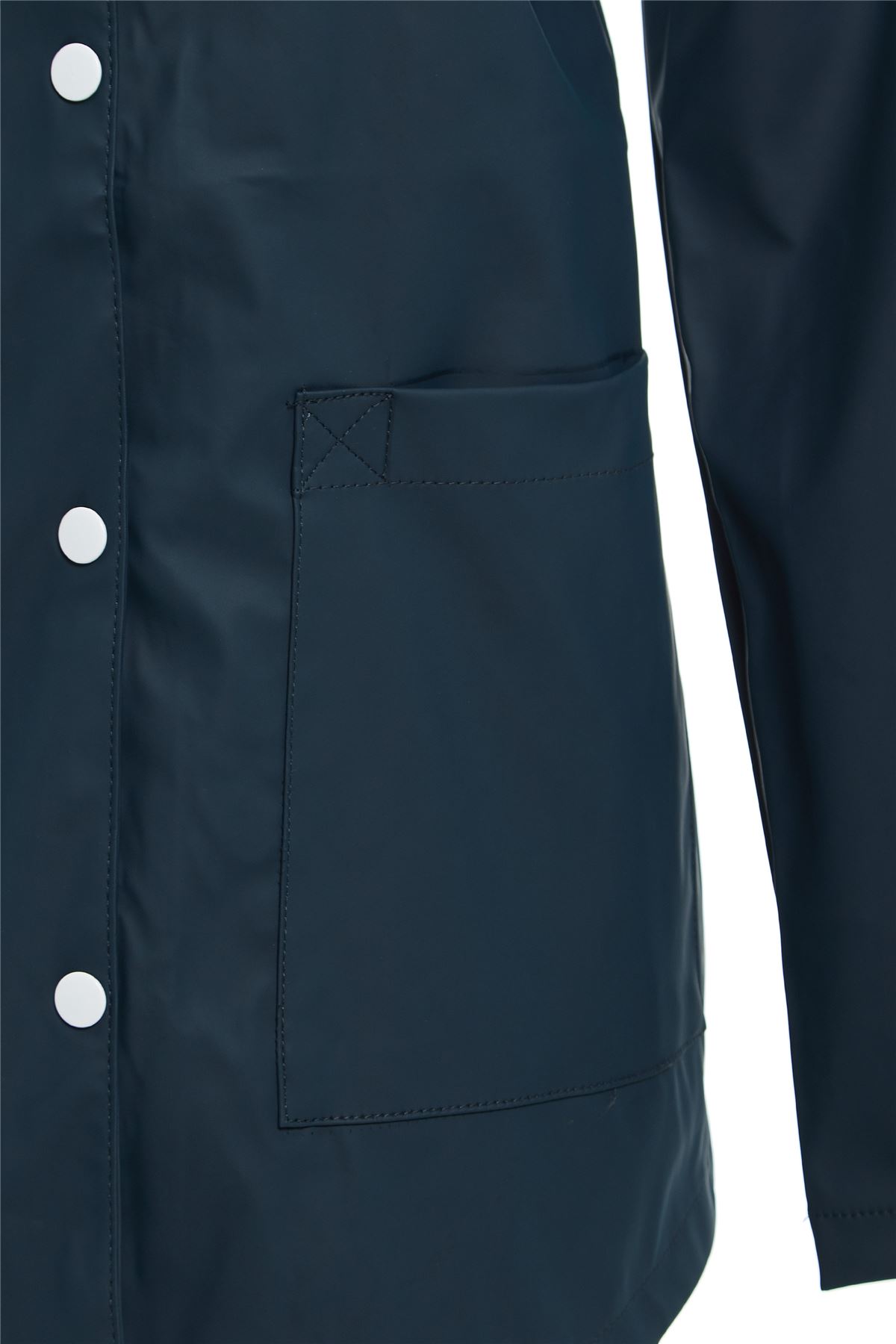 Womens Hooded Buttoned Raincoat Jacket Ladies Kagool Cagoule Mac 8-16