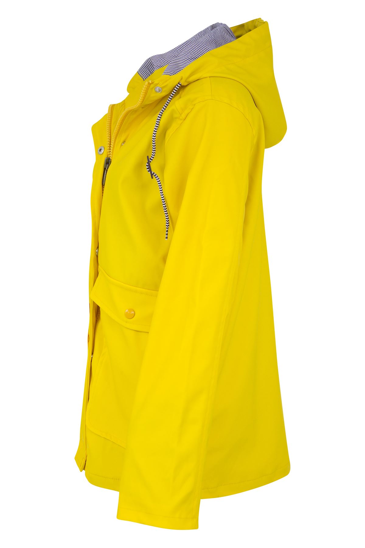 New Womens Hooded Toggle Kagool Plain Outdoor Waterproof Rain Coat