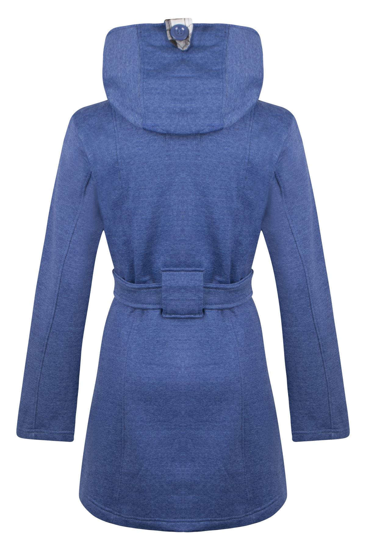 Damen Kapuze Knopfmantel kariert Damenjacke Vliesgürtel Kapuze Größe UK8-14 - Bild 33 von 35