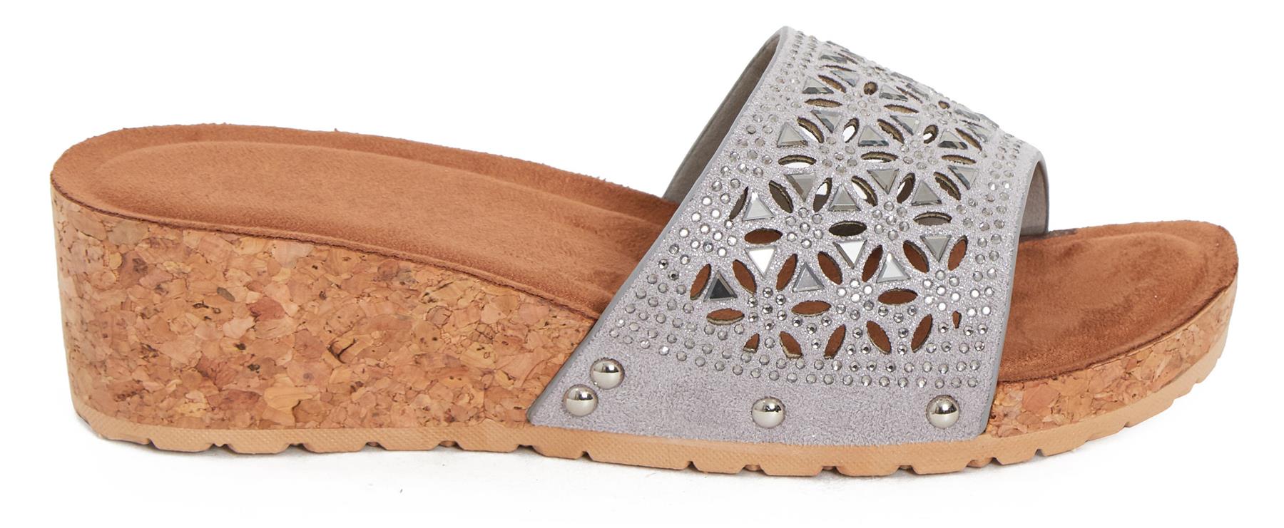 Womens Ladies Flat Espadrille Rose Strappy Sandals Wedge Platform Summer Shoes | eBay