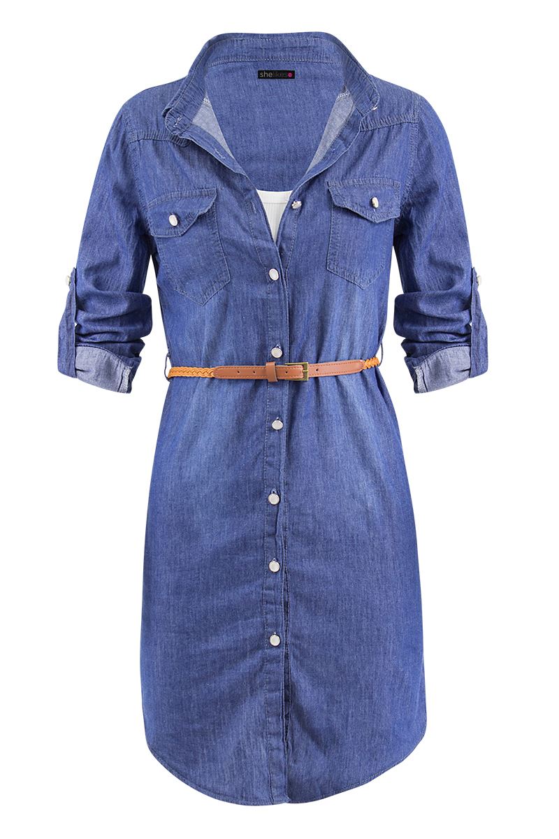 Womens Ladies Jeans Denim Shirt Belt Dress UK 8 To 16 | EBay Womens Ladies Jeans Denim Shirt Belt Dress UK 8 To 16 | EBay