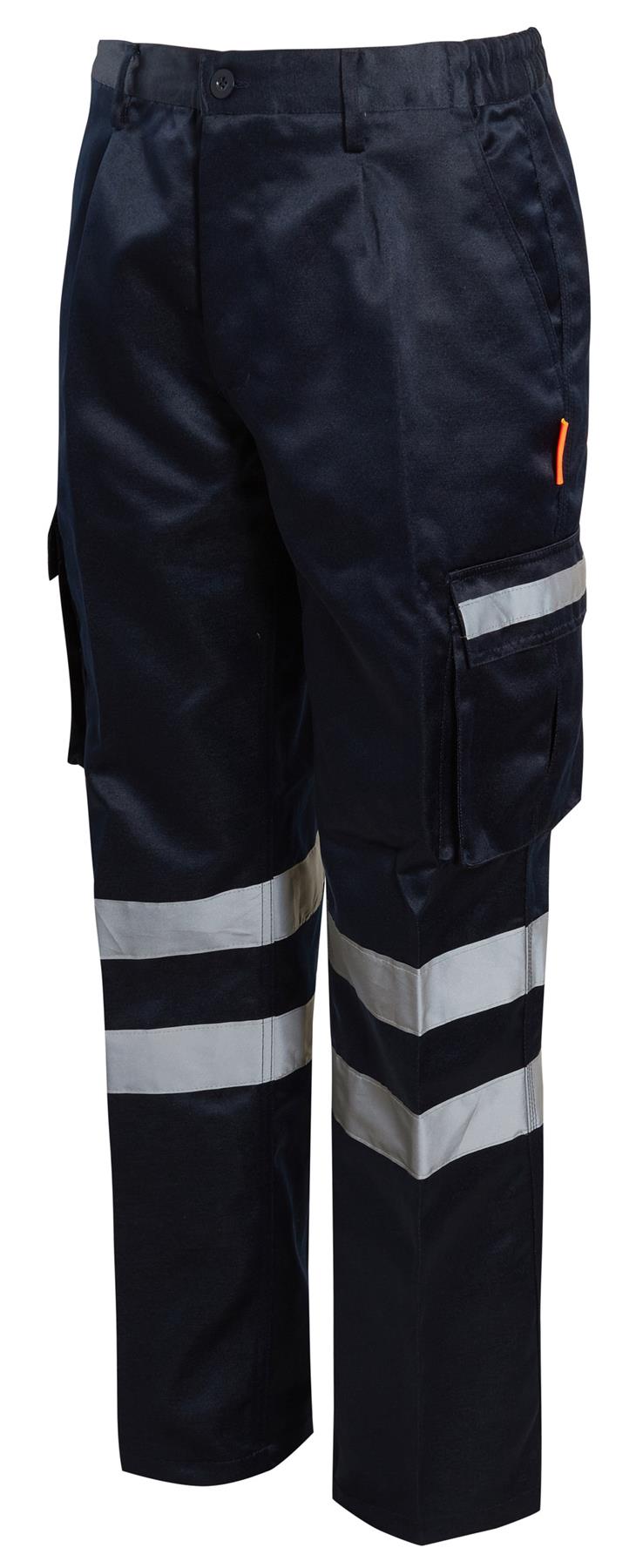 Pantalones Pantalones de trabajo de carga de seguridad para hombre Hi Vis Combat Bottoms Railwa - Imagen 4 de 20