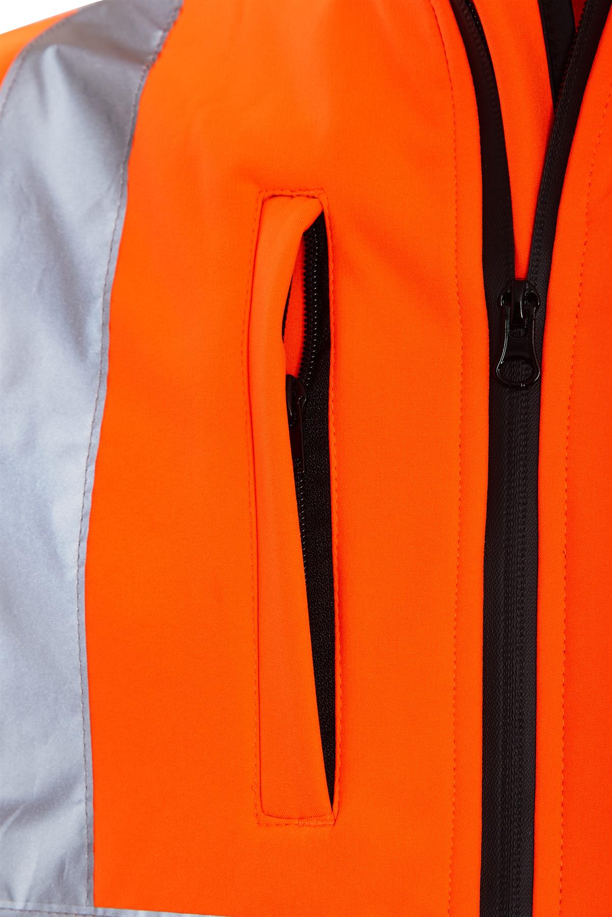 Chaqueta de Peso Hi Vis Cremallera Tacón Suave Visibilidad Ligera Dos Tonos Viz Polar Cremallera - Imagen 6 de 20