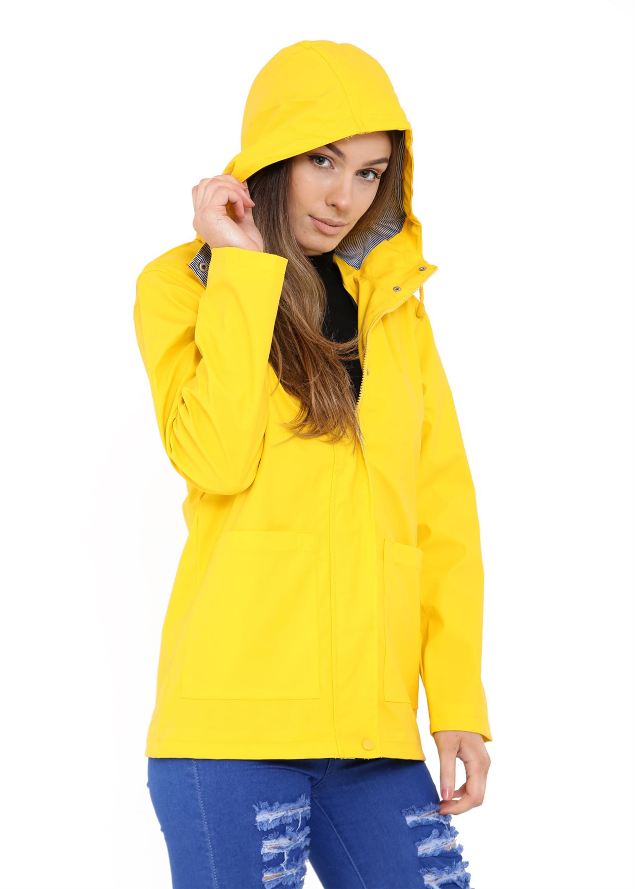New Womens Lightweight Showerproof Trench Coat Parka Jacket Rain Mac eBay
