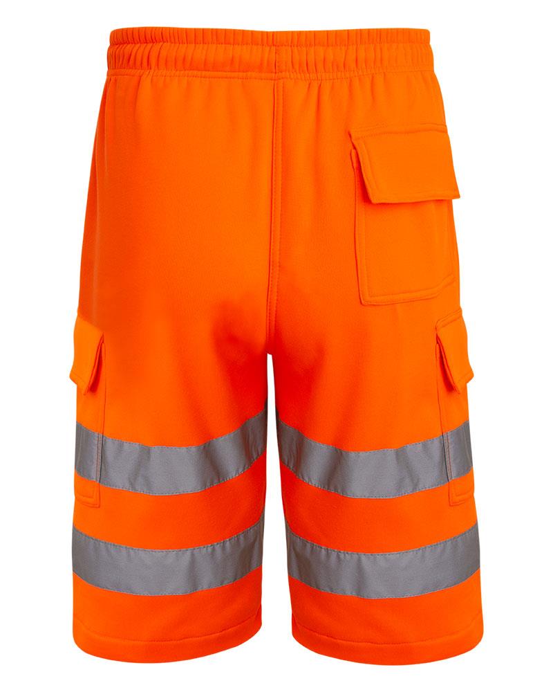 Mens Hi Viz Vis Visibility Combat Style Cargo Pocket Work Wear Shorts - Picture 3 of 7