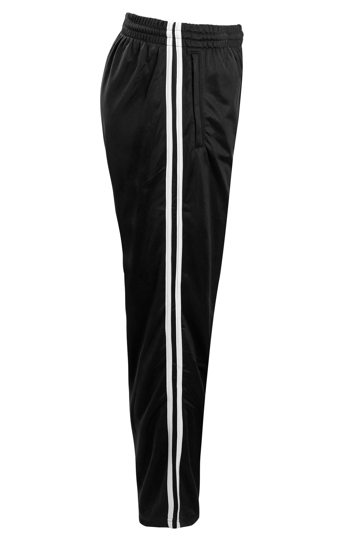 shelikes Kids Boys Girls Tracksuit Bottoms Joggers Jogging Striped Gym Sports Silky Pants Trousers