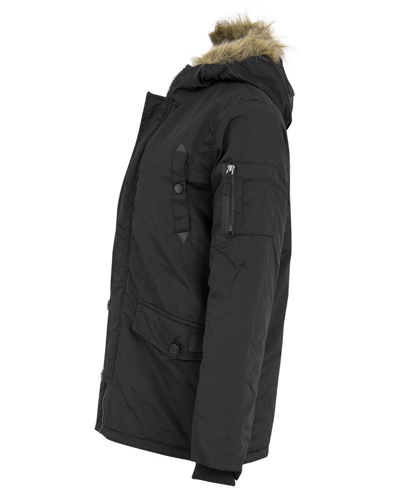 New Boys Children Kids Fur Hooded Button Waterproof Jacket Size 7-13 Years