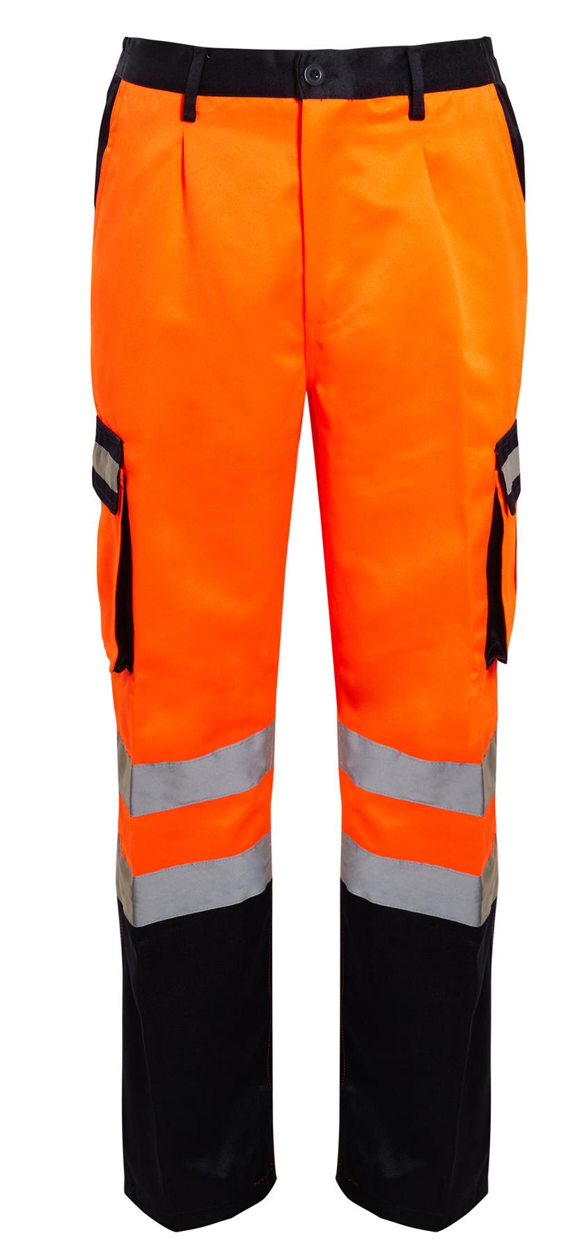 Pantalones Pantalones de trabajo de carga de seguridad para hombre Hi Vis Combat Bottoms Railwa - Imagen 10 de 20