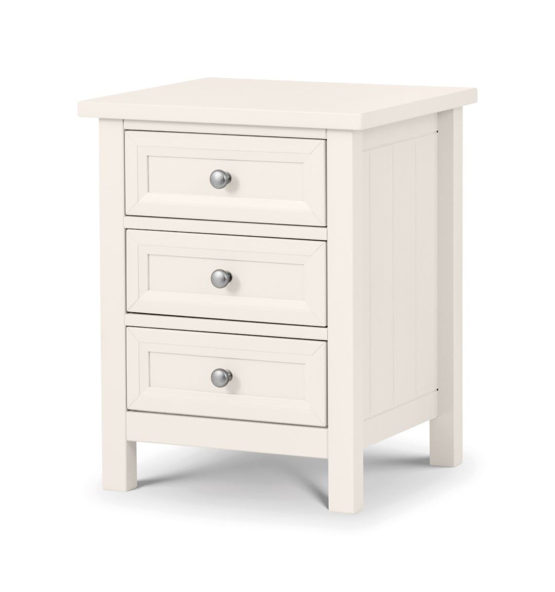 Julian Bowen Maine New England 3 Drawer Bedside Cabinet Surf White