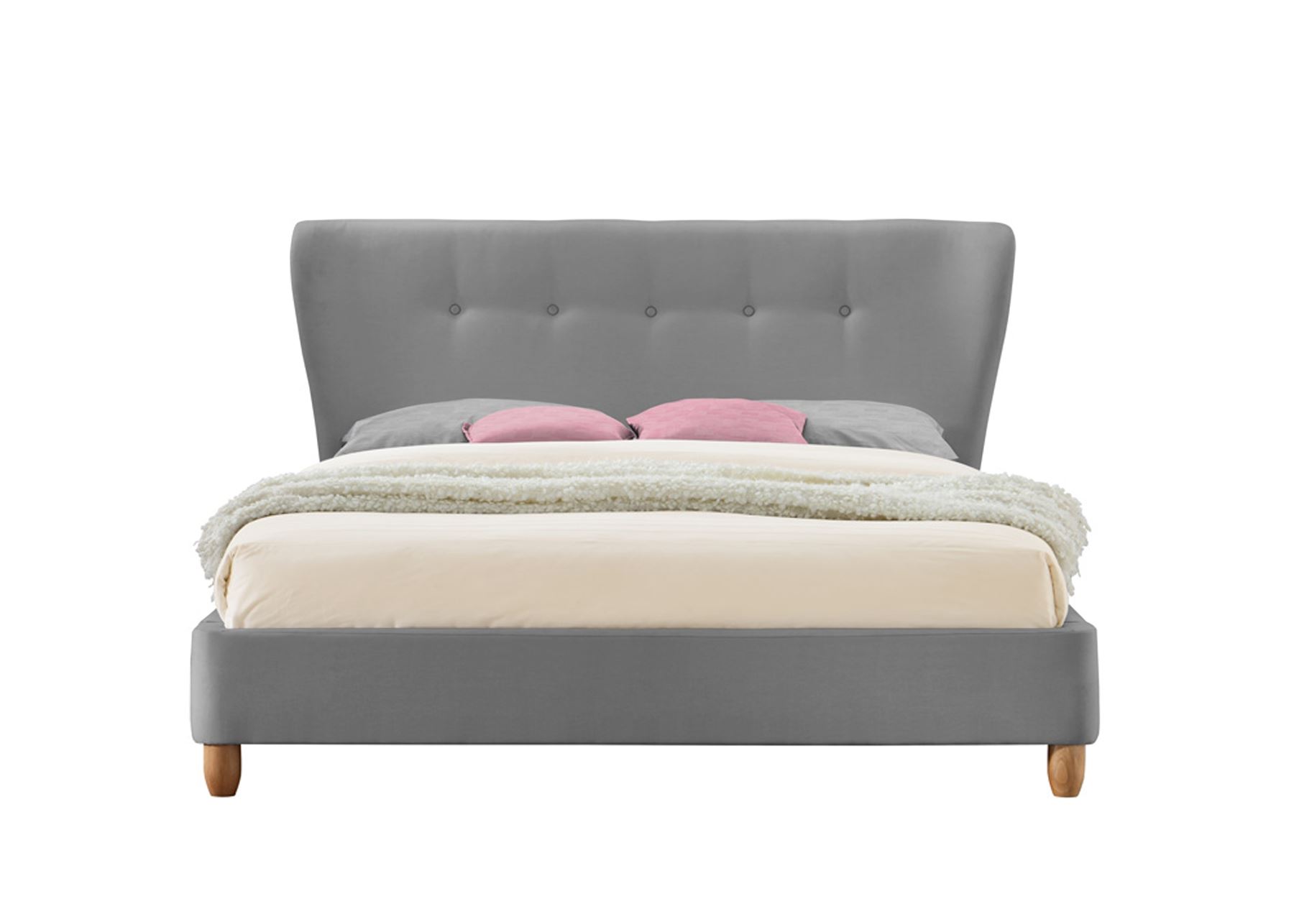 Birlea Kensington Grey Fabric 5FT 150cm king size Bed frame Modern