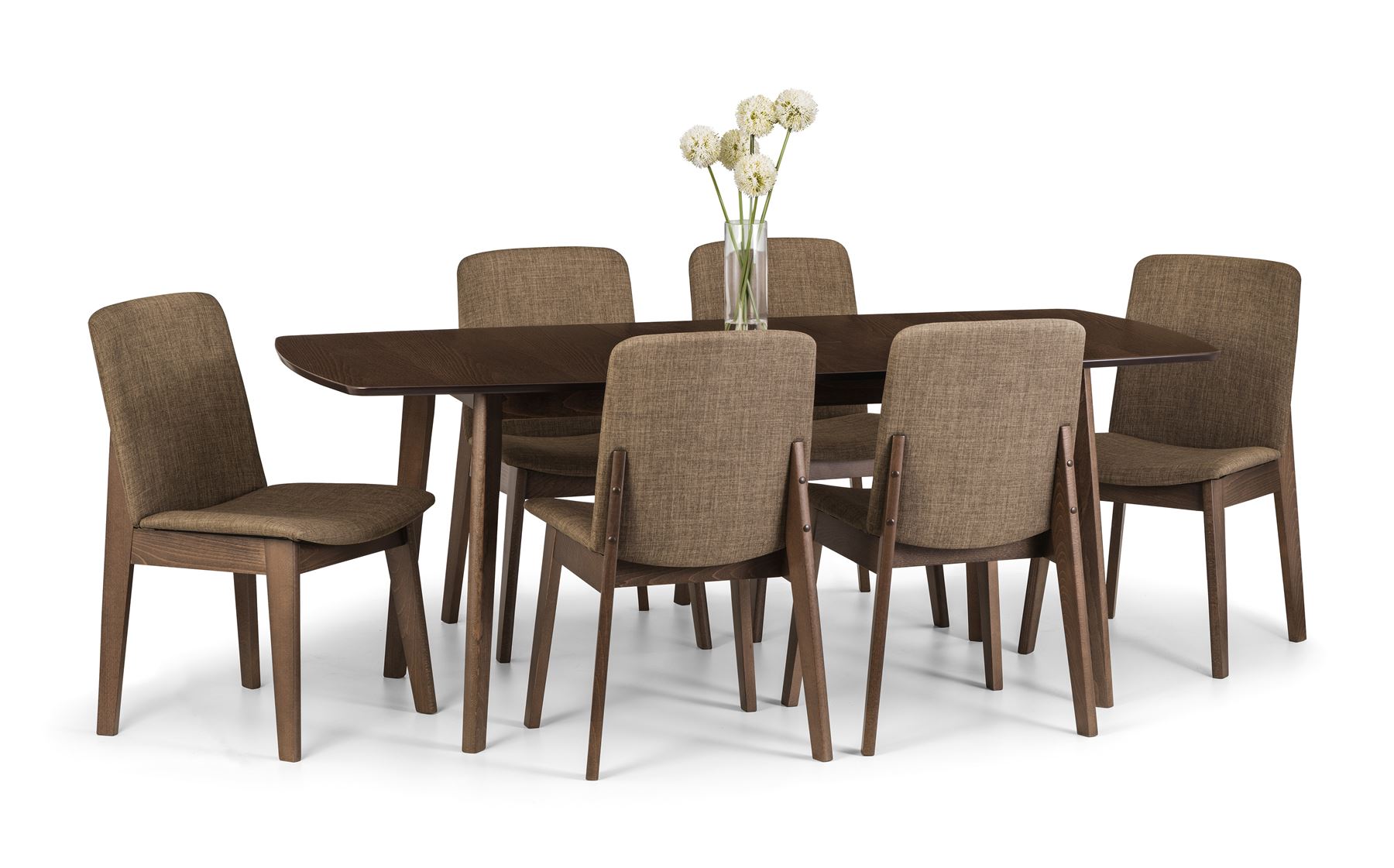 Julian Bowen Kensington Walnut Extending Dining Table & 6 Chairs Solid Wood 5060354917213 eBay