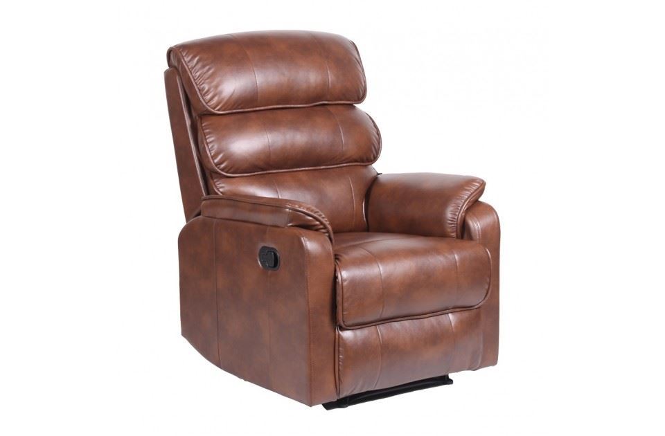 Birlea Brisbane Reclining Chair Manual Handle Recliner Bronze Brown
