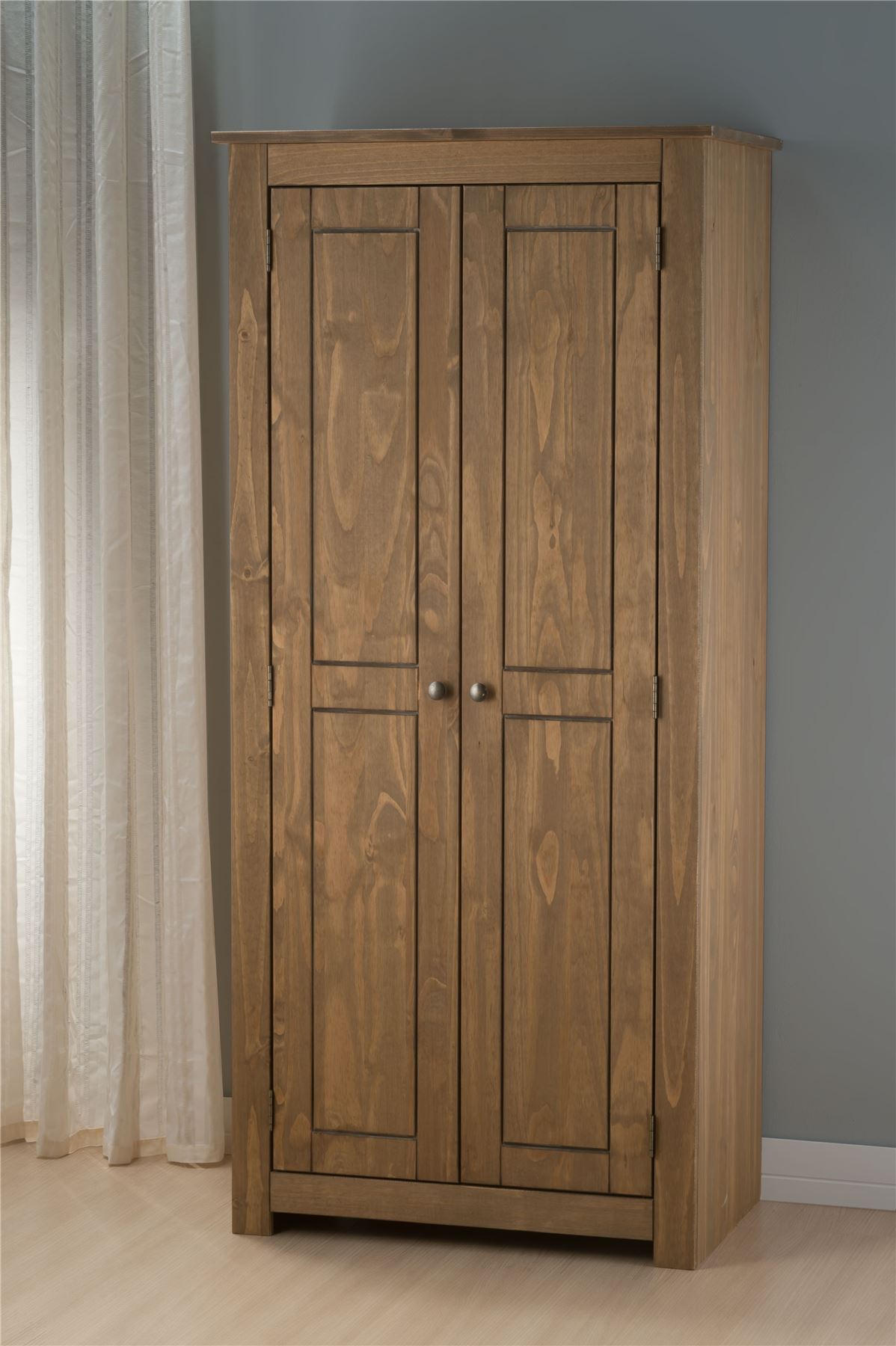 Home Garden Store Birlea Corona 4 Door Wardrobe Waxed Pine