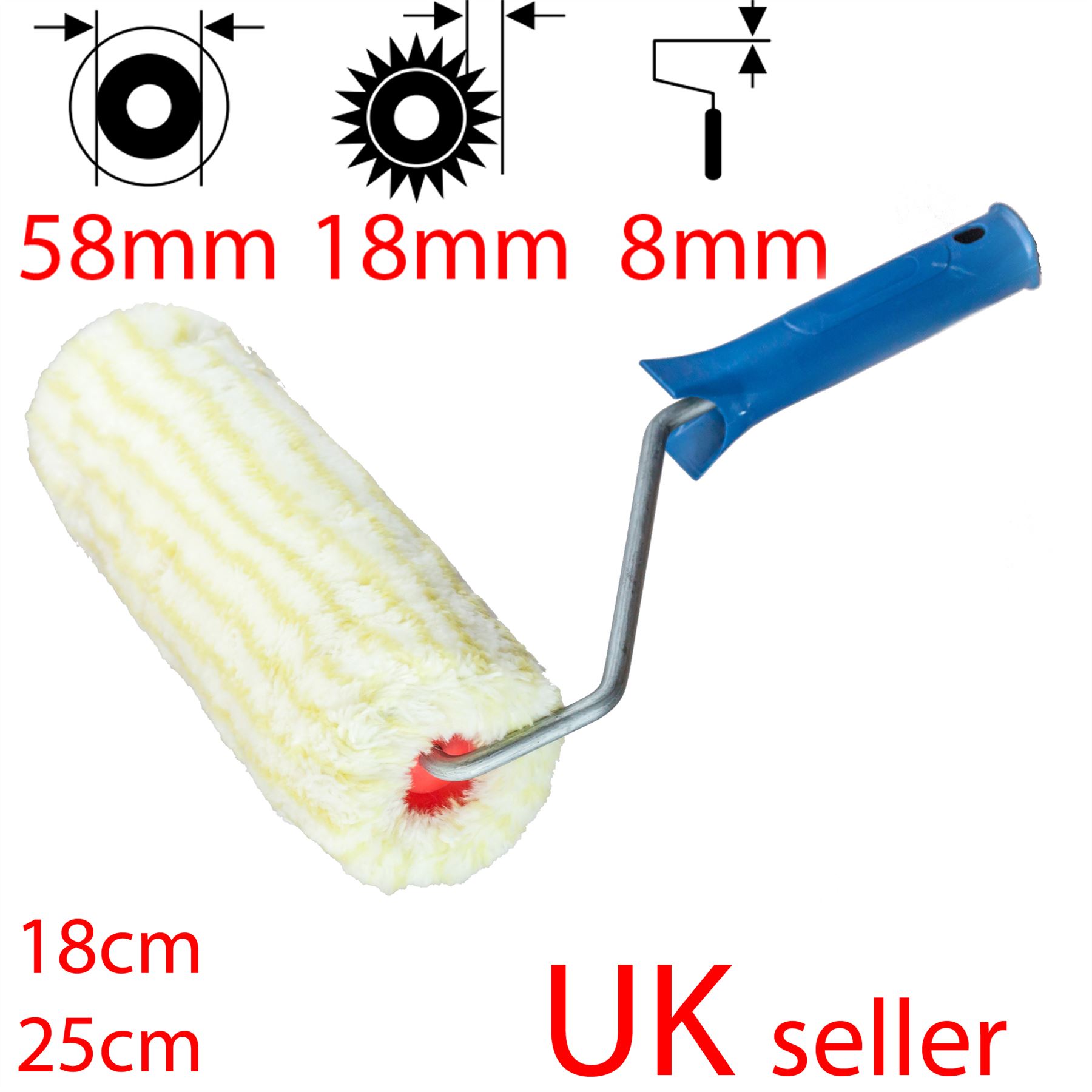 PROFESSIONAL Paint Rollers 625cm Refill Acrylic Resin Paints DIY eBay