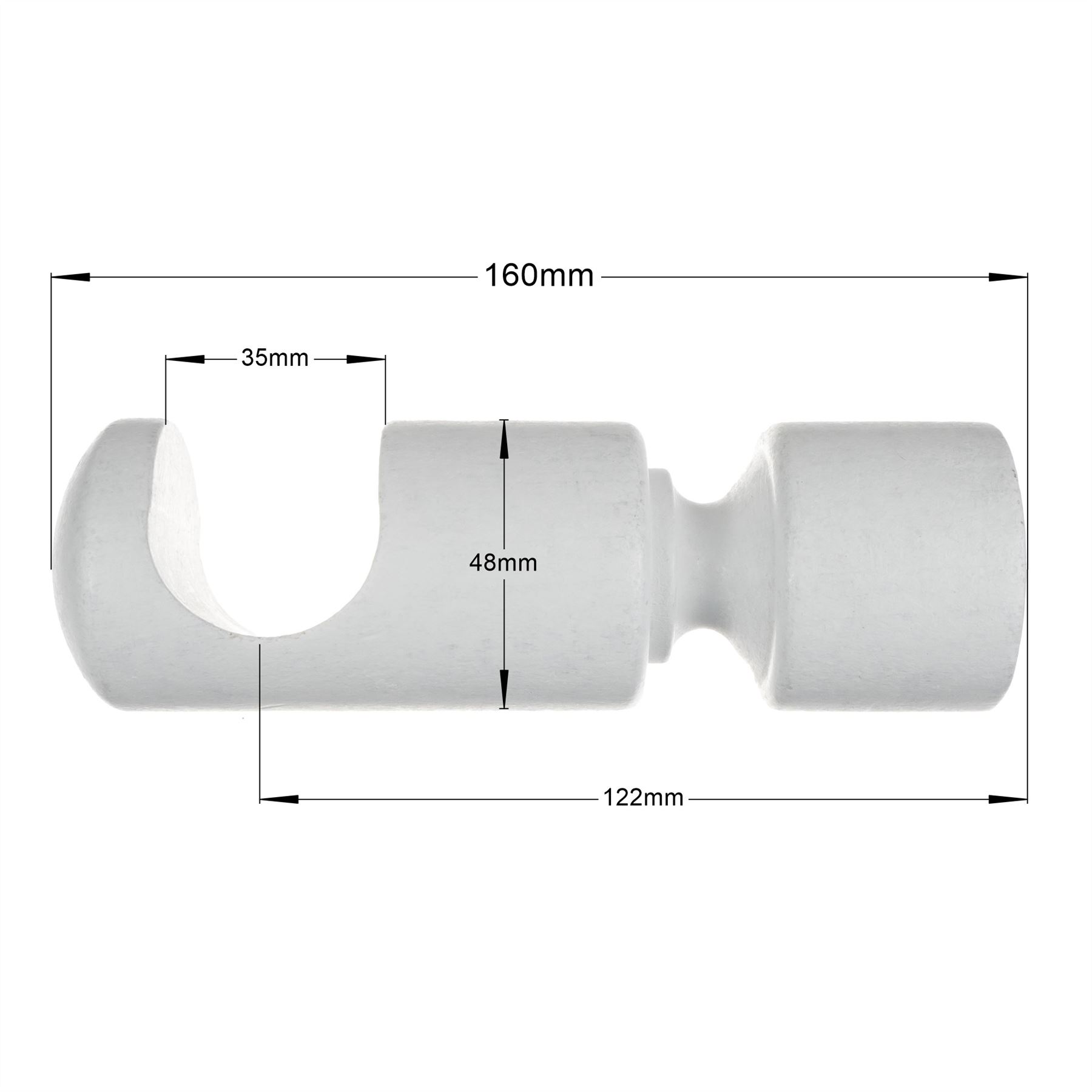 Curtain pole Wooden Bracket Single Holder for Wooden Curtain Pole Rail