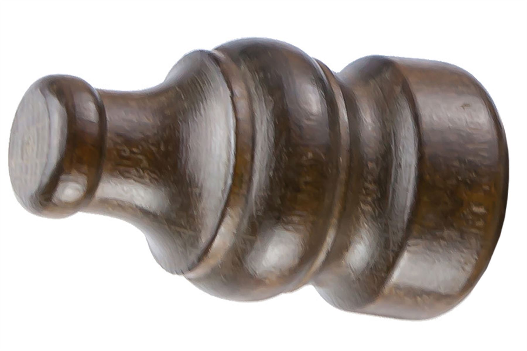 Classic Wooden Finials 28mm Curtain Pole Rail Finial Ends 2Pcs - Picture 3 of 11