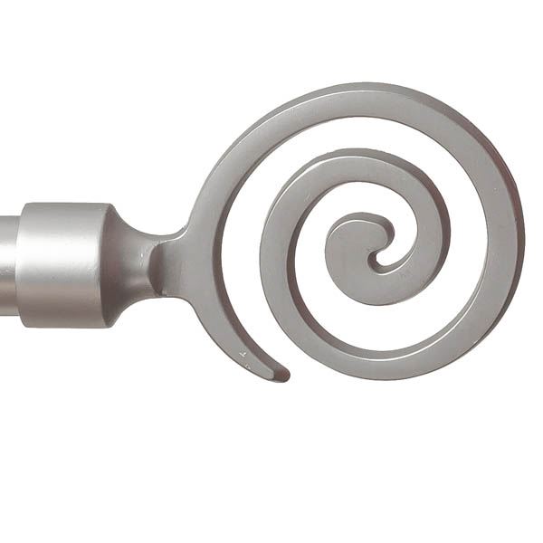 Curtain Pole Finials 19 mm metal rod head ends knobs caps rail Satin Chrome P1 eBay