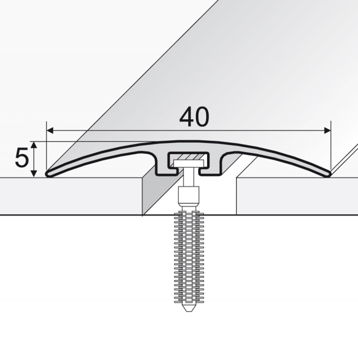 Door threshold wood effect PVC self-adhesive-screw trim 1000x40x5mm bar strip - Picture 71 of 87