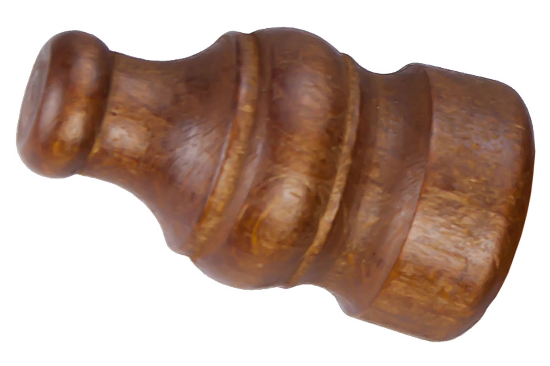 Curtain pole Wooden Finials 28mm classic Rail Finial Ends 2Pcs - Picture 10 of 11