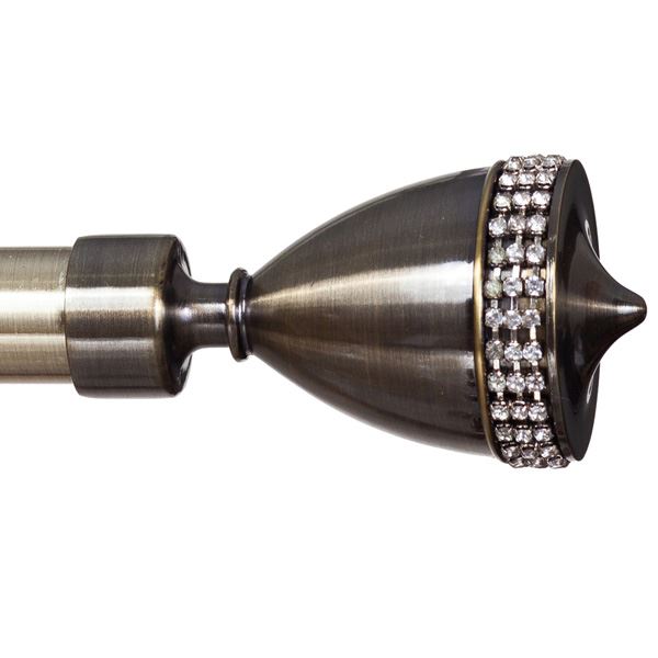 Curtain Pole Finials 25 mm metal rod head ends knobs caps rail Antique