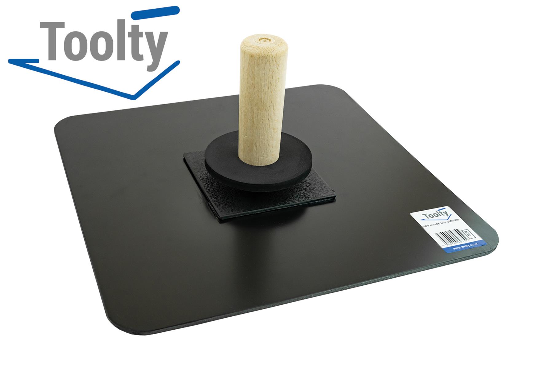 Toolty Aluminium Plastic Plasterers Plastering Hawk Wooden Handle 330x330mm DIY