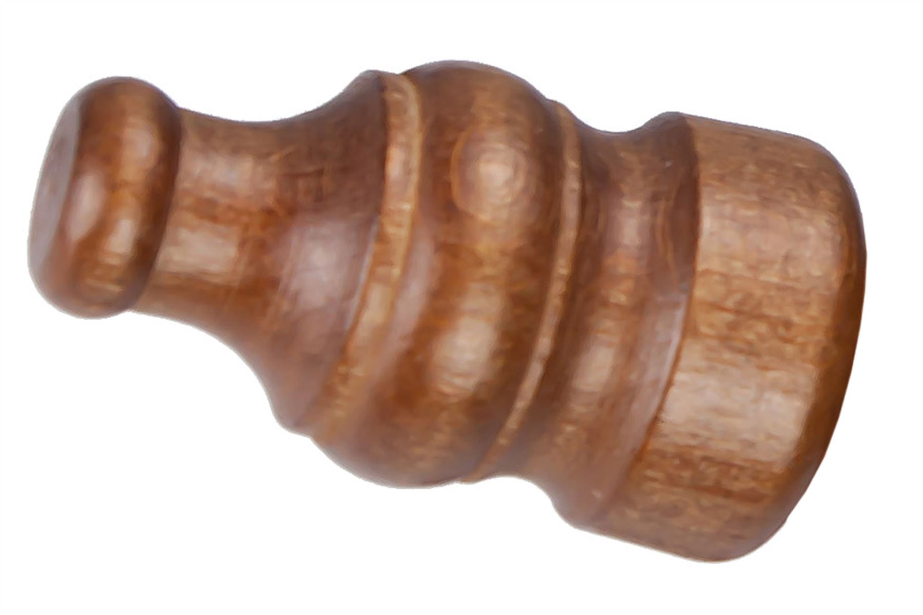Curtain pole Wooden Finials 28mm classic Rail Finial Ends 2Pcs - Picture 8 of 11