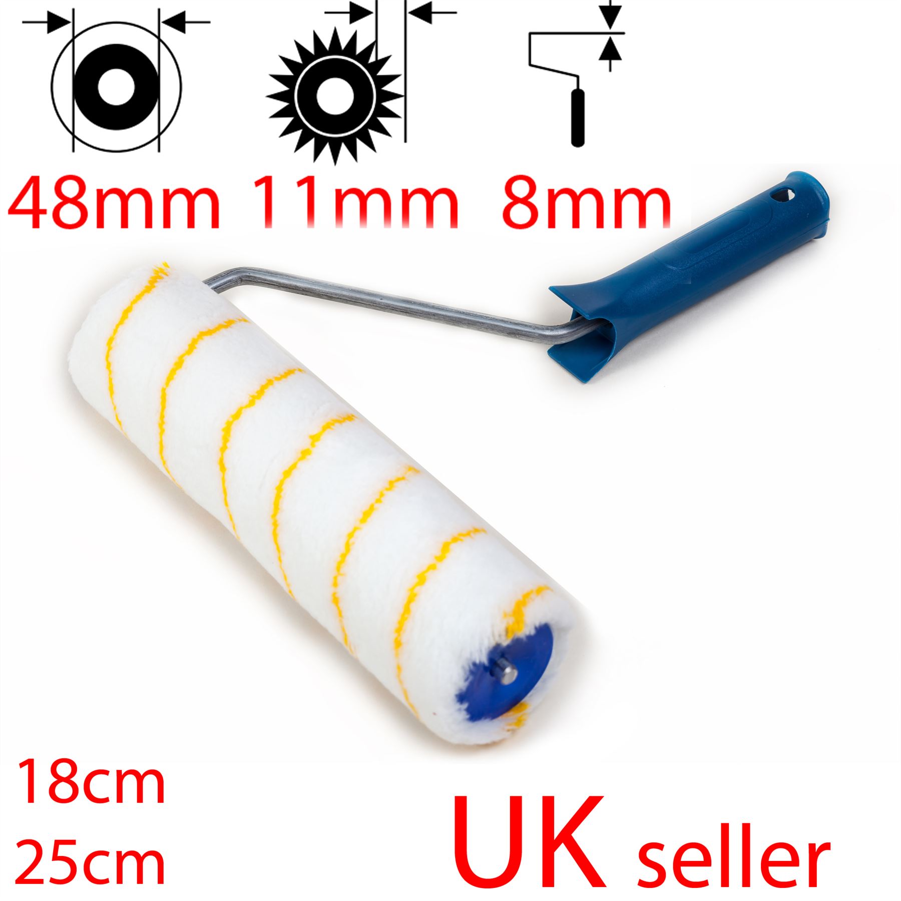 PROFESSIONAL Paint Rollers 625cm Refill Acrylic Resin Paints DIY eBay