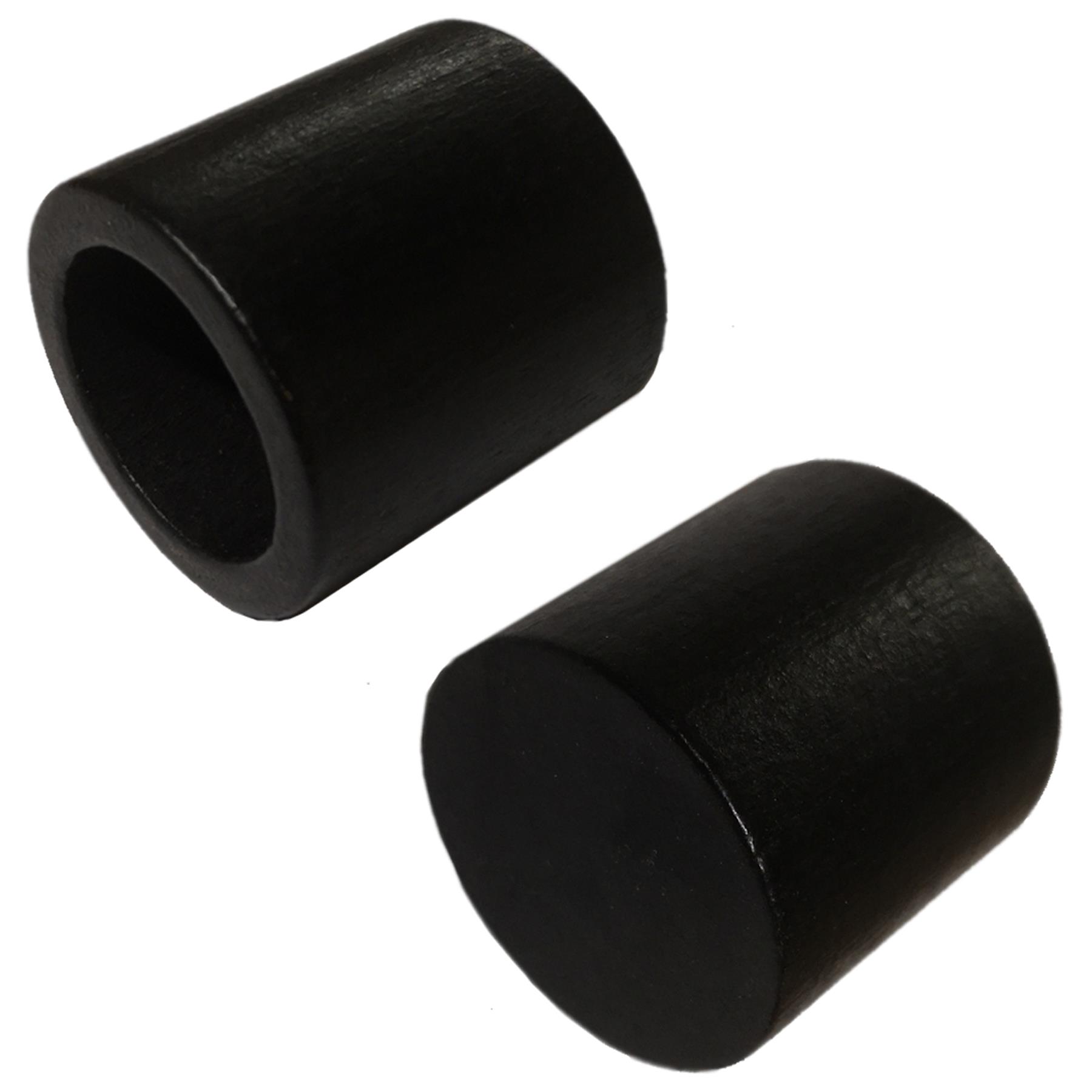 Wooden Finials Curtain Pole Rail Universal Finial Ends 2Pcs for 28mm Pole - Picture 3 of 6