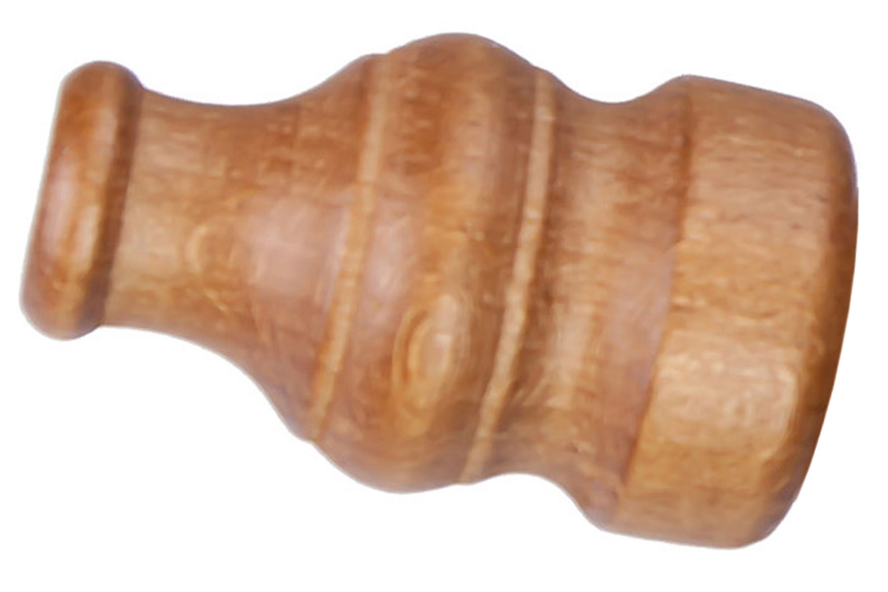 Curtain pole Wooden Finials 28mm classic Rail Finial Ends 2Pcs - Picture 6 of 11