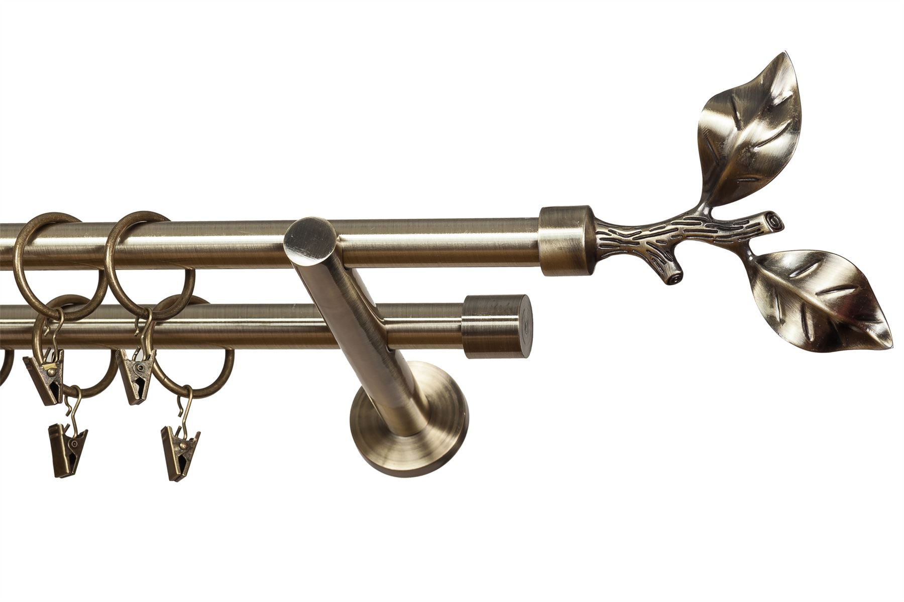 Metal Double Curtain Rod / Pole 16/16 mm, Antique Brass, Modern P2 eBay