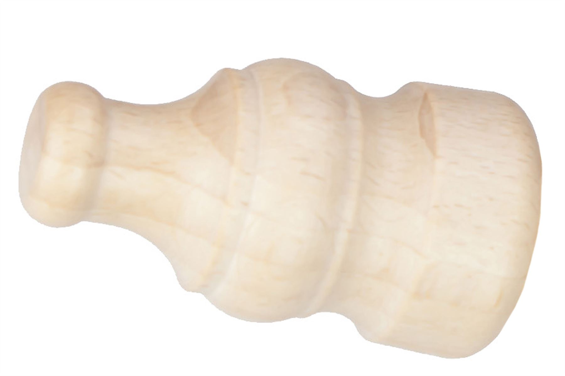Classic Wooden Finials 28mm Curtain Pole Rail Finial Ends 2Pcs - Picture 7 of 11