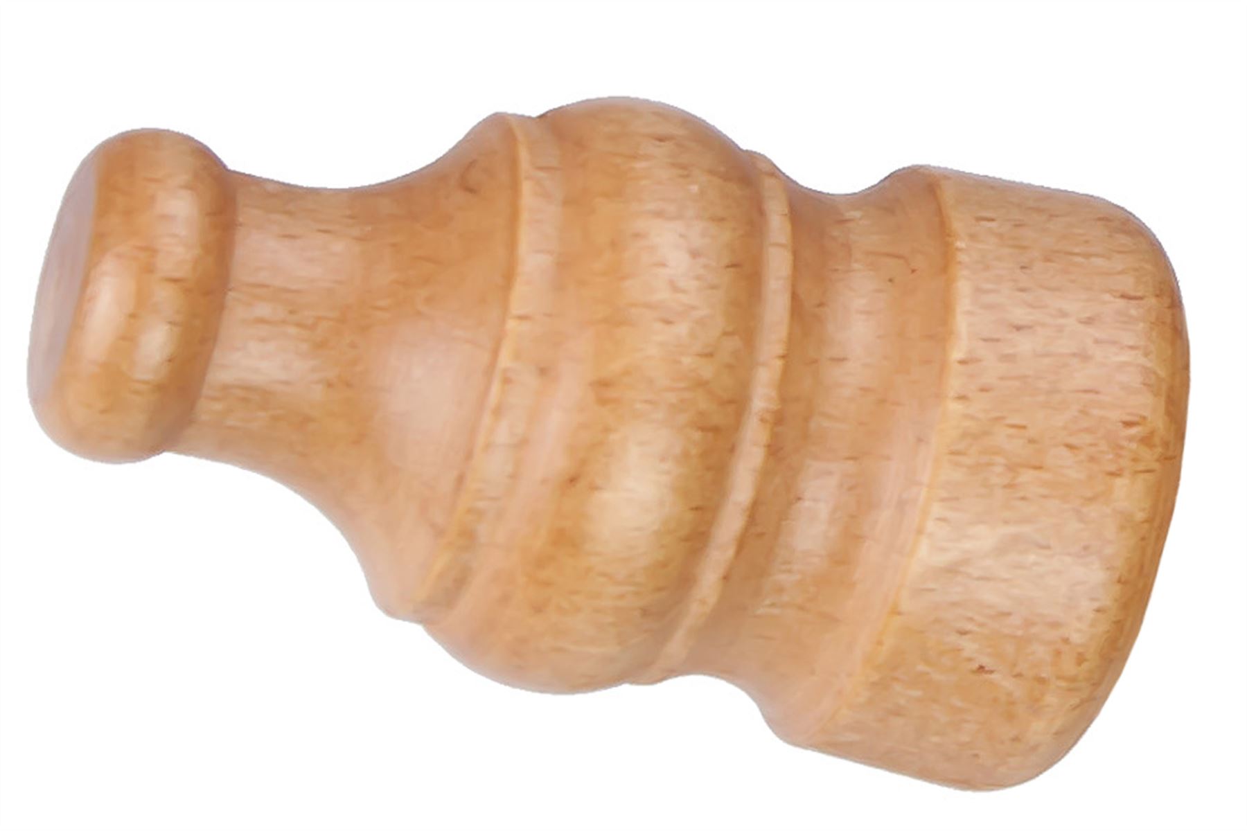 Curtain pole Wooden Finials 28mm classic Rail Finial Ends 2Pcs - Picture 7 of 11
