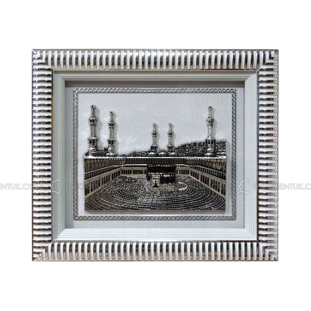 Download Hanging Decorations 3d Diamonds Kaaba View Black Silver Islamic Hanging Stand Frame Turkish 18x20cm Wall Hangings