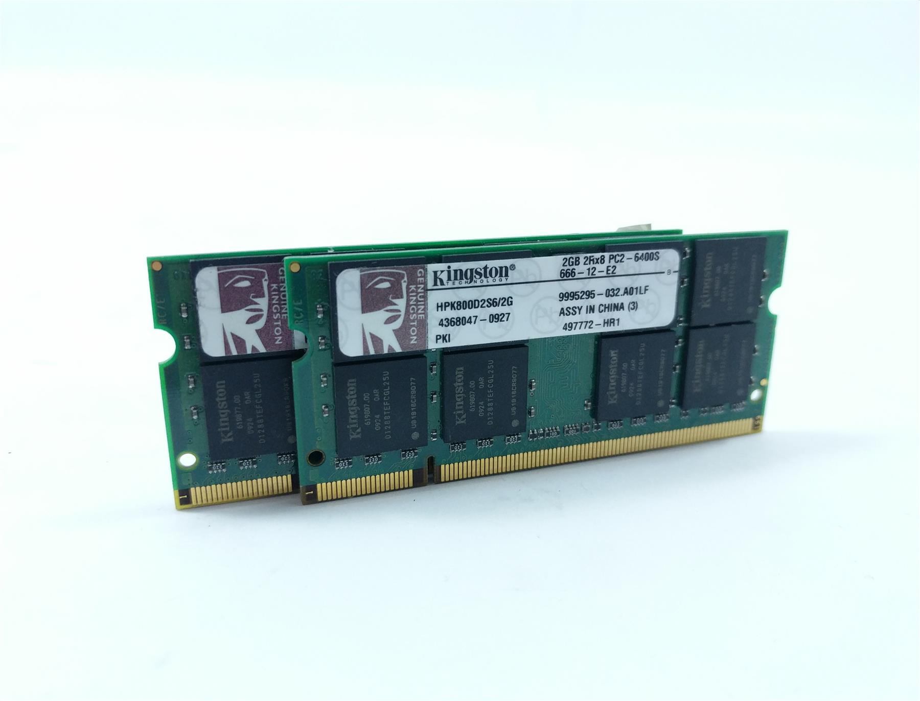 Kingston Hpk800d2s6 2g 4gb 2x2gb Pc2 6400 Ddr2 800 Laptop Memory Ram Ebay Kingston Hpk800d2s6 2g 4gb 2x2gb Pc2 6400 Ddr2 800 Laptop Memory Ram Ebay